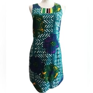 Anthropologie Vanessa Virginia Hibiscus Tropical Shift dress Size 4